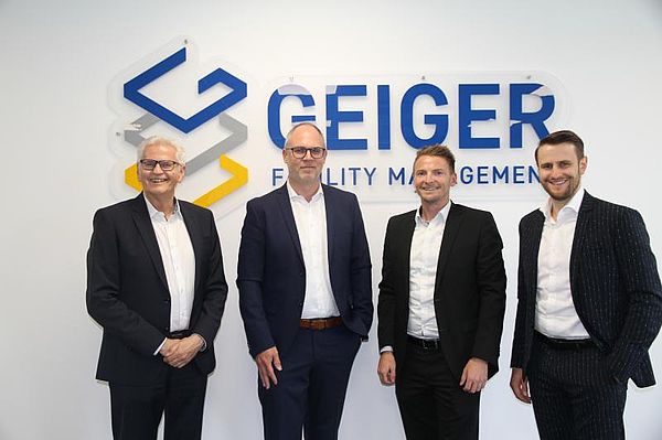 Die Geschäftsführung v.l.n.r.: Herr Ulrich Geiger, Herr Thomas Braun, Herr Felix Holzwarth, Herr Alexander Geiger