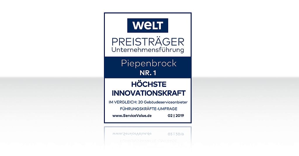 Höchste Innovationskraft im Gebäudeservice: Piepenbrock erhält Qualitätssiegel. (Piepenbrock Unternehmensgruppe GmbH + Co. KG) Höchste Innovationskraft im Gebäudeservice: Piepenbrock erhält Qualitätssiegel. (Piepenbrock Unternehmensgruppe GmbH + Co. KG)